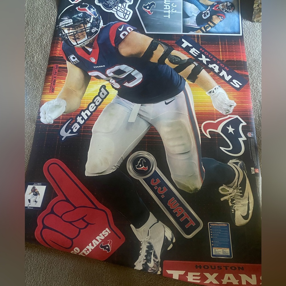 Houston Texans J.J. Watt Fathead 2013 - 46"x74" tall!